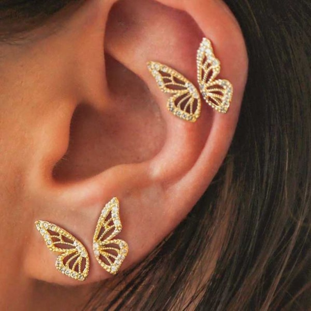 Bohemian Crystal Buttefly Earrings